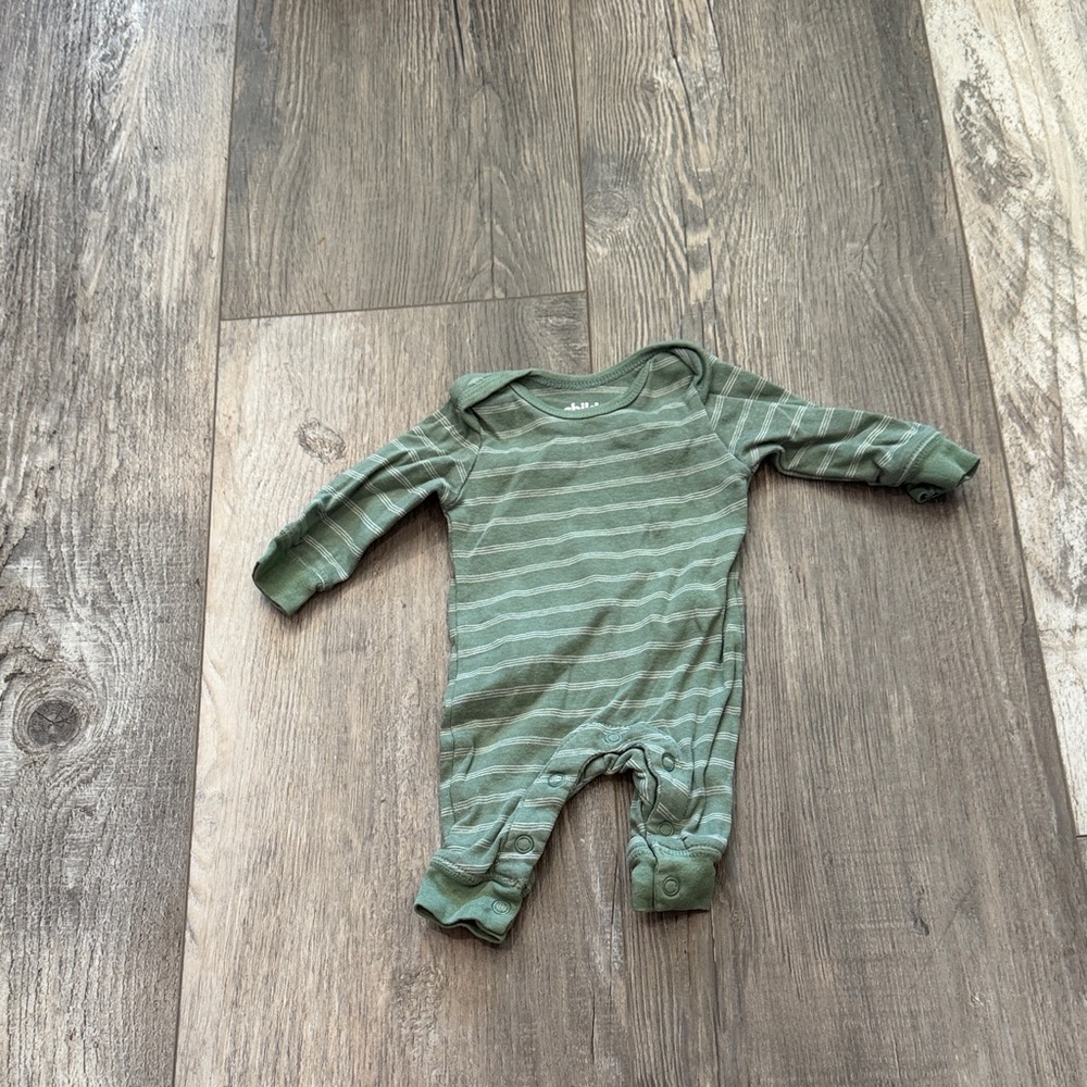 Child of Mine Olive Striped One Piece